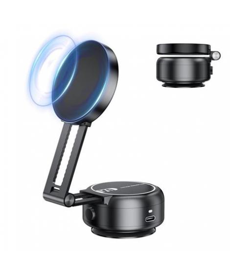 XO C166 Soporte de Coche para Smartphones - Succion Electrica - Bateria Integrada - Brazo Telescopico - Anclaje Magnetico - Colo