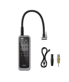 XO CZ018 Inflador de Aire Portatil - Pantalla LCD - 3 Bocas - Powerbank 5000Mah - Linterna