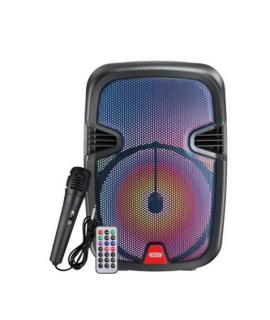 XO F51 Altavoz Karaoke - Bluetooth 5.0 - 10W - Funcion TWS - Iluminacion RGB - Microfono con Cable - Mando a Distancia - Color N