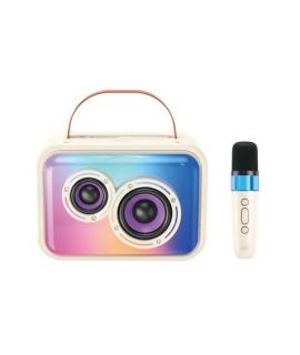 XO F54 Altavoz Karaoke - Bluetooth 5.3 - 20W - Funcion TWS - Microfono Inalambrico - Bateria 1800mah - Color Blanco