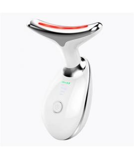 XO FG05 Masajeador de cuello y nuca - Vibracion hasta 7000/min - Micro Impulsos - 3 Modos de Masaje y Luminoterapia - Color Blan