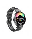 XO GT4 Mini Reloj Smartwatch Pantalla Redonda 1.32" AMOLED - Multideporte - Monitoreo del Sueño - Llamadas BT - IP68 - Color Neg