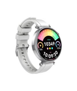 XO GT4 Mini Reloj Smartwatch Pantalla Redonda 1.32" AMOLED - Multideporte - Monitoreo del Sueño - Llamadas BT - IP68 - Color Pla