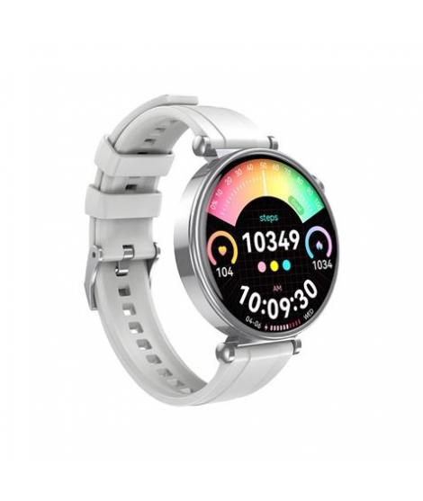 XO GT4 Mini Reloj Smartwatch Pantalla Redonda 1.32" AMOLED - Multideporte - Monitoreo del Sueño - Llamadas BT - IP68 - Color Pla