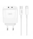 XO Pack Cargador de Corriente 2x USB-C 35W Carga Rapida + Cable USB-C 1m