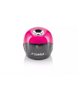 Dahle 250 Afilalapices Electrico - Para Lapices de Ø 8mm - Gran Deposito Transparente - Alimentacion con Pilas AA - Color Rosa
