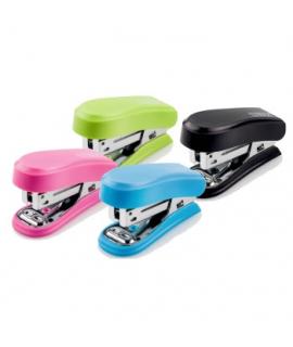 Novus Pack de 12 Mini Grapadoras Compactas - Hasta 12 Hojas - Grapado Cerrado y Abierto - Cada Grapadora Incluye 320 Grapas - Co