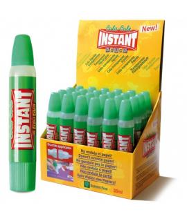 Instant Educa Pegamento Transparente 35ml - Doble Aplicador - A Base de Componentes Naturales - Sin Disolventes - Transparente