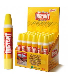 Instant Educa Cola Blanca 35ml - Doble Aplicador - A Base de Componentes Naturales - Sin Disolventes - Color Blanco