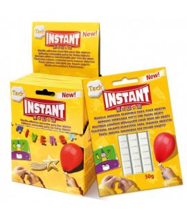 Instant Educa Pack de Masilla Adhesiva Blanca 50gr - Fuertes, Limpias y Removibles - Color Blanco
