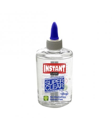 Instant Classic Super Clear Cola Transparente 147ml - Apto para Uso Infantil y/o Domestico - Sin Disolventes - Transparente