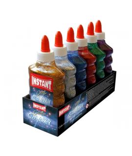 Instant Glitter Galaxy Cola con Purpurina 180ml - Apto para Uso Infantil y/o Domestico - Sin Disolventes - Colores Metalicos Sur