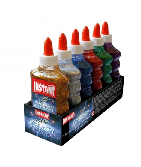 Instant Glitter Galaxy Cola con Purpurina 180ml - Apto para Uso Infantil y/o Domestico - Sin Disolventes - Colores Metalicos Sur
