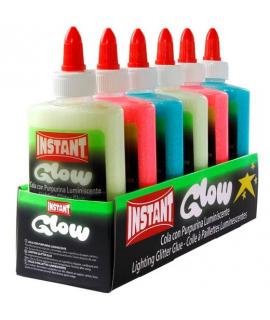 Instant Glow Cola Luminiscente 147ml - Apto para Uso Infantil y/o Domestico - Sin Disolventes - 3 Colores Surtidos Luminiscentes