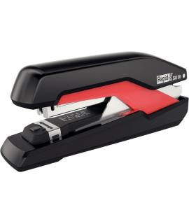 Rapid Supreme Omnipress SO30 Grapadora de Sobremesa - Hasta 30 Hojas - Grapado sin Esfuerzo - Color Negro/Rojo