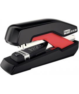 Rapid Supreme Omnipress SO30c Grapadora de Sobremesa Compacta - Hasta 30 Hojas - Grapado sin Esfuerzo - Color Negro/Rojo