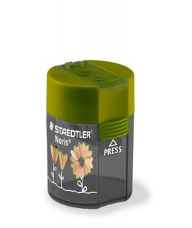 Staedtler 512 F Sacapuntas de 2 Orificios con Deposito - Para Lapices de 8.2mm y 10.2mm - Color Verde