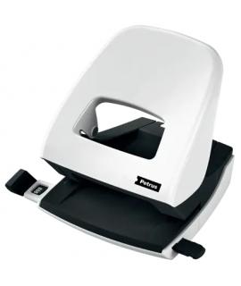 Petrus 62 WOW Taladro Perforador - Hasta 30 Hojas - Marcas de Formato - Punzones 5.5mm - Color Blanco Metalizado