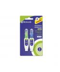 Bismark Pack de 2 Mini Boligrafos Correctores 4ml - Punta Metalica - Alta Precision