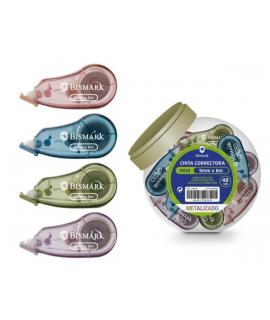 Bismark Metallic Cinta Correctora 5mmx6m - Perfecta Adherencia al Papel - Cuerpo de Colores Efecto Metalizado Surtidos