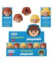 Dohe Playmobil Expositor de 24 Sacapuntas - 1 Orificio y Cuchilla de Acero - Con Forma de los Muñecos Playmobil