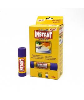 Instant Color Educa Barra de Pegamento 40grs - Apto para Uso Infantil y/o Domestico - Lavable - Sin Disolventes - Color Lila