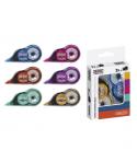 Ingraf Mediterraneo Pack de 2 Cintas Correctoras 5mmx12m - Perfecta Adherencia al Papel - Cuerpo de Colores Surtidos