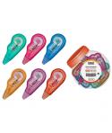 Ingraf Mini Mediterraneo Expositor con 48 Mini Cintas Correctoras 5mmx5m - Perfecta Adherencia al Papel - Cuerpo de Colores Surt
