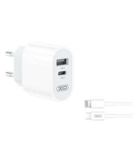 XO Cargador de Corriente L97 Tipo C + USB + Cable Lightning