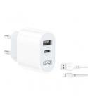 XO Cargador de Corriente L97 Tipo C + USB + Cable Micro USB