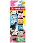 Stabilo Boss Mini by Snooze One Pack de 6 Mini Marcadores Fluorescentes - Trazo entre 2 y 5mm - Tinta con Base de Agua - Antisec