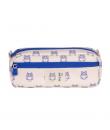 Milan Coleccion 460 Portatodo Rectangular - 2 Compartimentos con Cremallera - Color Beige/Azul