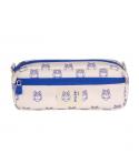 Milan Coleccion 460 Portatodo Rectangular - 2 Compartimentos con Cremallera - Color Beige/Azul