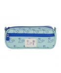 Milan Coleccion 460 Portatodo Rectangular - 2 Compartimentos con Cremallera - Color Verde/Azul