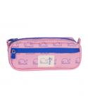 Milan Coleccion 460 Portatodo Rectangular - 2 Compartimentos con Cremallera - Color Rosa/Azul