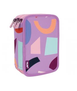 Milan Fun Animals Plumier de 3 Pisos con Goma de Borrar, Sacapuntas, Lapiz, 3 Boligrafos, Regla, 12 Lapices de Colores, 6 Lapice