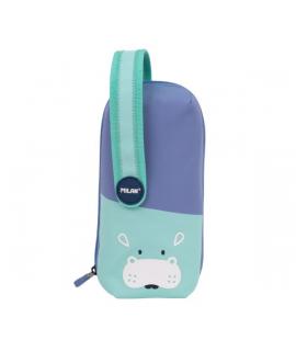 Milan Fun Animals Pack de 4 Estuches con Contenido de Serie - Contenido: Goma de Borrar, 2 Sacapuntas, Lapiz, 1 Boligrafo Sway A