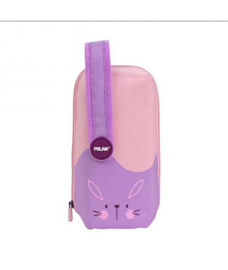 Milan Fun Animals Pack de 4 Estuches con Contenido de Serie - Contenido: Goma de Borrar, 2 Sacapuntas, Lapiz, 1 Boligrafo Sway A