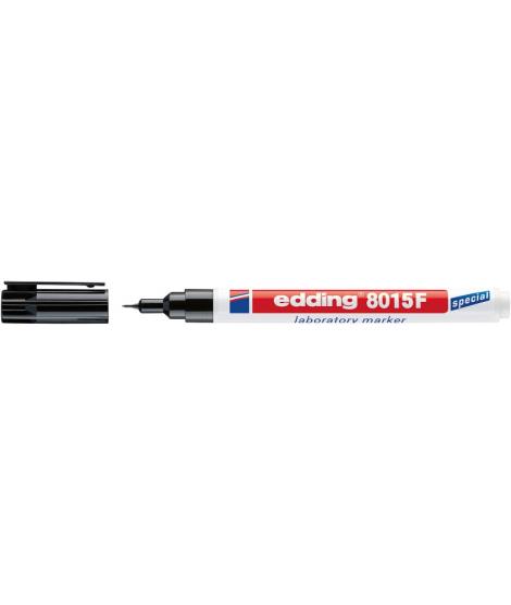 Edding 8015F Rotulador Permanente Especial Laboratorio - Punta Redonda 0.75mm - Tinta Apta para Superficies Lisas y Transparente