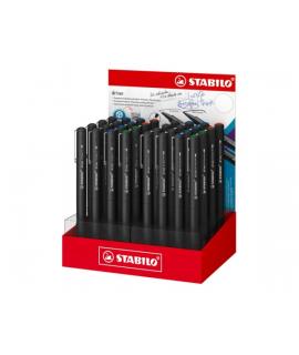 Stabilo Dr!ver Expositor con 32 Rotuladores Surtidos de Punta Media 0.8mm y Fina 0.4mm - Tinta a Prueba de Manchas, Inodora y co