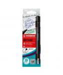 Stabilo Dr!ver Pack de 4 Rotuladores de Punta Fina 0.4mm - Tinta a Prueba de Manchas, Inodora y con Base al Agua - Fabricado con
