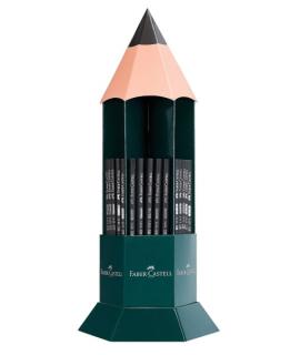 Faber-Castell Castell 1111 Expositor con 120 Lapices de Grafito - Grados de dureza Surtidos - Mina Resistente a la Rotura - Cuer