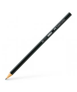 Faber-Castell Castell 1111 Lapiz de Grafito HB - Mina Resistente a la Rotura - Cuerpo con Acabado en Negro