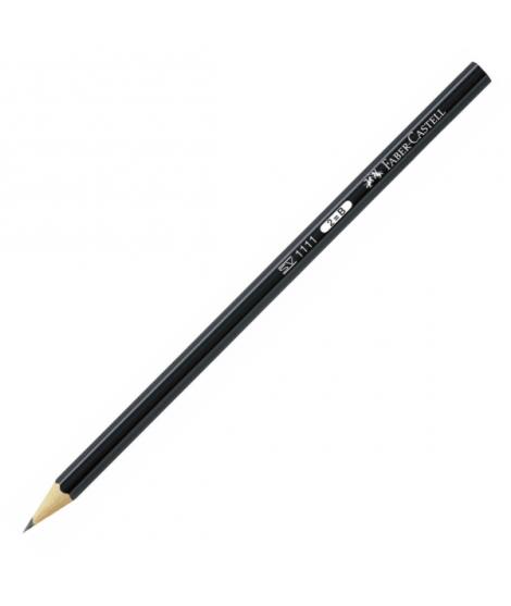 Faber-Castell Castell 1111 Lapiz de Grafito B - Mina Resistente a la Rotura - Cuerpo con Acabado en Negro