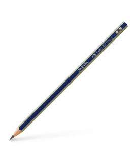 Faber-Castell Goldfaber 1221 Lapiz de Grafito 2B - Alta Calidad - Resistente a la Rotura - Cuerpo en Azul y Rayas Doradas