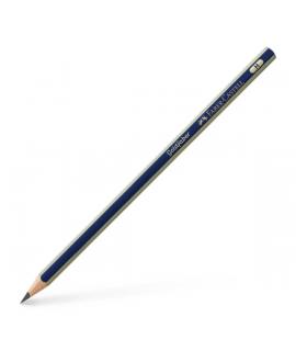 Faber-Castell Goldfaber 1221 Lapiz de Grafito H - Alta Calidad - Resistente a la Rotura - Cuerpo en Azul y Rayas Doradas