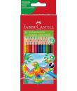 Faber-Castell Super Mine Ergonomics Pack de 24 Lapices de Colores Triangulares Ergonomicos - Mina de 4mm - Resistencia a la Rotu