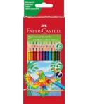 Faber-Castell Super Mine Ergonomics Pack de 24 Lapices de Colores Triangulares Ergonomicos - Mina de 4mm - Resistencia a la Rotu