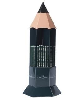 Faber-Castell Castell 9000 Expositor de 120 Lapices de Grafito - Grados de Dureza Surtidos - Mina Resistente a la Rotura - Ecolo