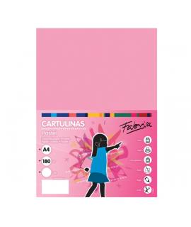 Fabrisa Pack de 50 Cartulinas 180 g/m² - Tamaño A4 - Color Rosa